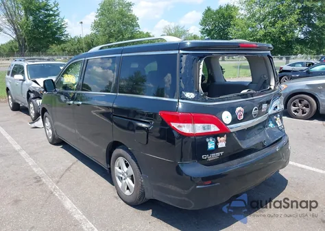 2014 Nissan Quest Sv из США, поврежденный, VIN JN8AE2KPXE9108418